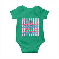 Striped Glitter Effect Printed Trans Rights Baby Onesie Be Yourself They Will Adjust