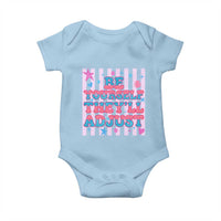 Striped Glitter Effect Printed Trans Rights Baby Onesie Be Yourself They Will Adjust