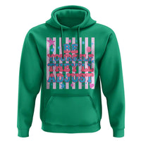 Striped Glitter Effect Printed Trans Rights Hoodie Be Yourself They Will Adjust