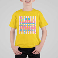 Striped Glitter Effect Printed Trans Rights T Shirt For Kid Be Yourself They Will Adjust