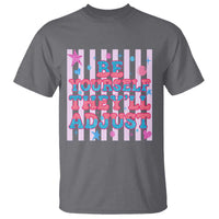 Striped Glitter Effect Printed Trans Rights T Shirt Be Yourself They Will Adjust