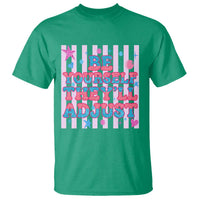Striped Glitter Effect Printed Trans Rights T Shirt Be Yourself They Will Adjust