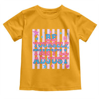 Striped Glitter Effect Printed Trans Rights Toddler T Shirt Be Yourself They Will Adjust