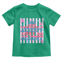 Striped Glitter Effect Printed Trans Rights Toddler T Shirt Be Yourself They Will Adjust