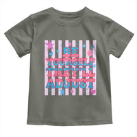 Striped Glitter Effect Printed Trans Rights Toddler T Shirt Be Yourself They Will Adjust