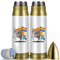 Funny Skeleton Riding Unicorn LGBTQ Pride Bullet Tumbler Rainbow Fantasy Graphic
