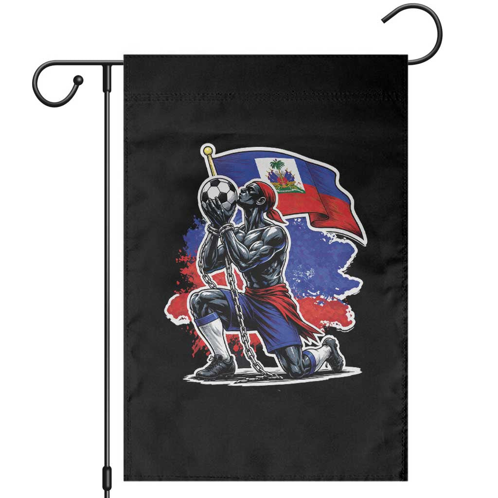 Proud Haiti Soccer Fan Garden Flag Ayiti Heritage Pride