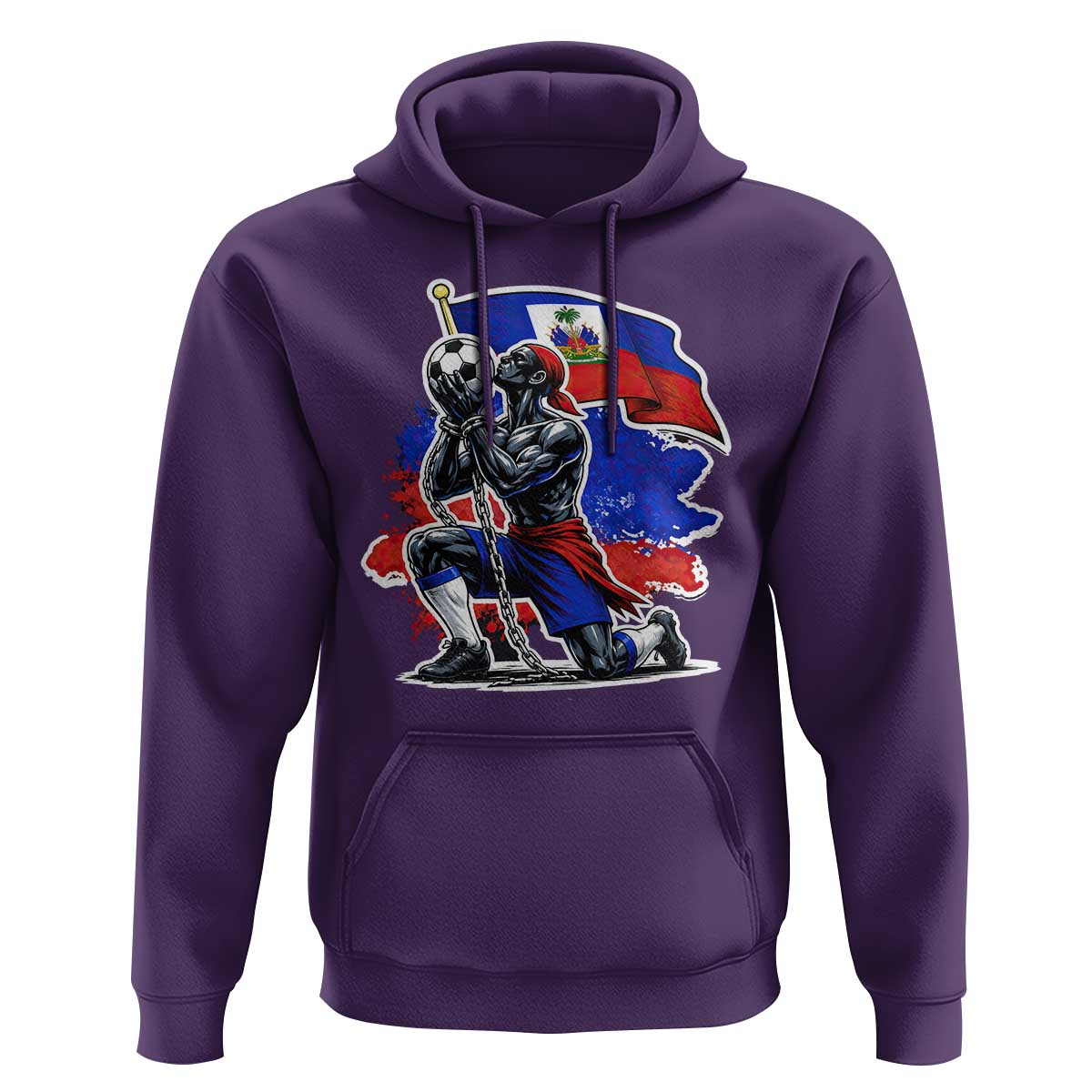 Proud Haiti Soccer Fan Hoodie Ayiti Heritage Pride