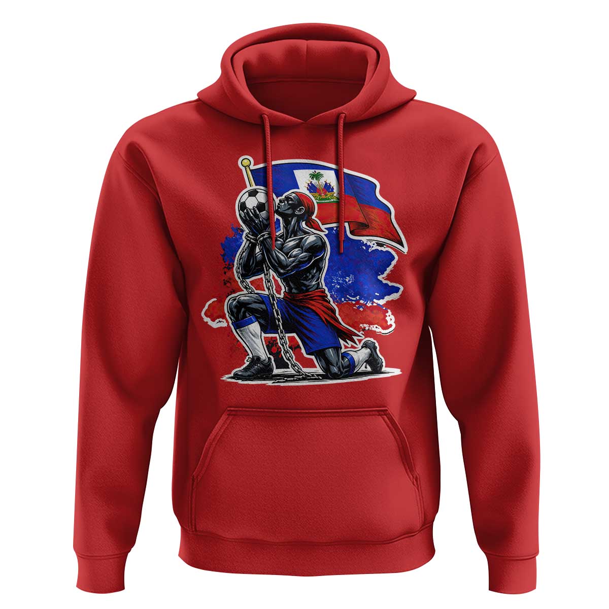 Proud Haiti Soccer Fan Hoodie Ayiti Heritage Pride
