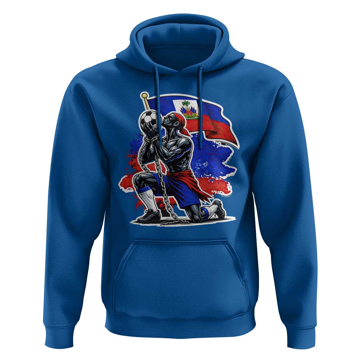Proud Haiti Soccer Fan Hoodie Ayiti Heritage Pride