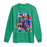 Proud Haiti Soccer Fan Long Sleeve Shirt Ayiti Heritage Pride