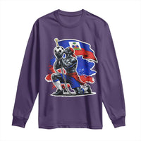 Proud Haiti Soccer Fan Long Sleeve Shirt Ayiti Heritage Pride