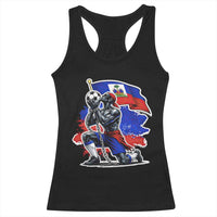 Proud Haiti Soccer Fan Racerback Tank Top Ayiti Heritage Pride