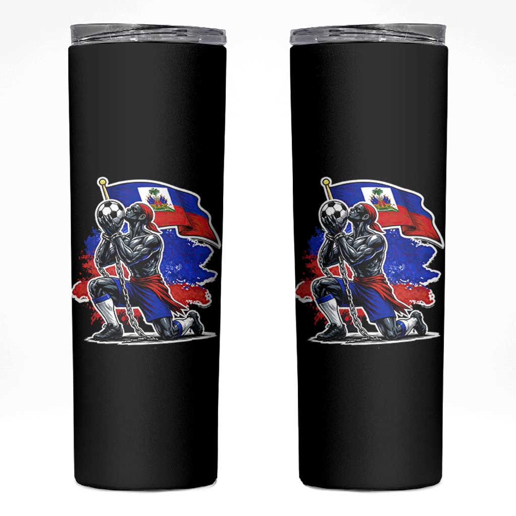 Proud Haiti Soccer Fan Skinny Tumbler Ayiti Heritage Pride
