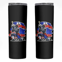 Proud Haiti Soccer Fan Skinny Tumbler Ayiti Heritage Pride