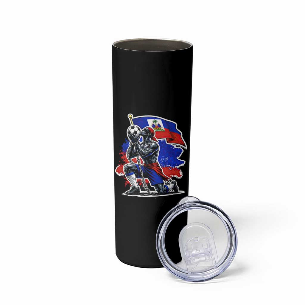 Proud Haiti Soccer Fan Skinny Tumbler Ayiti Heritage Pride