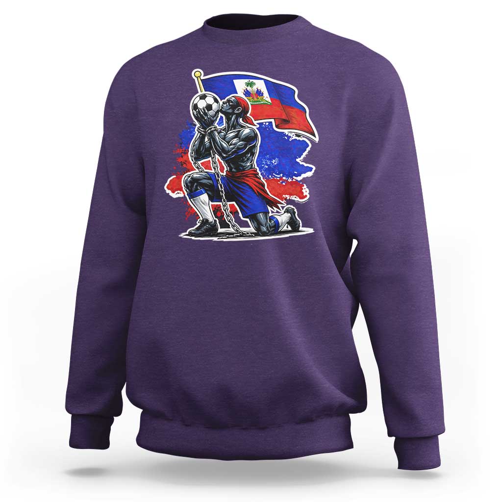 Proud Haiti Soccer Fan Sweatshirt Ayiti Heritage Pride