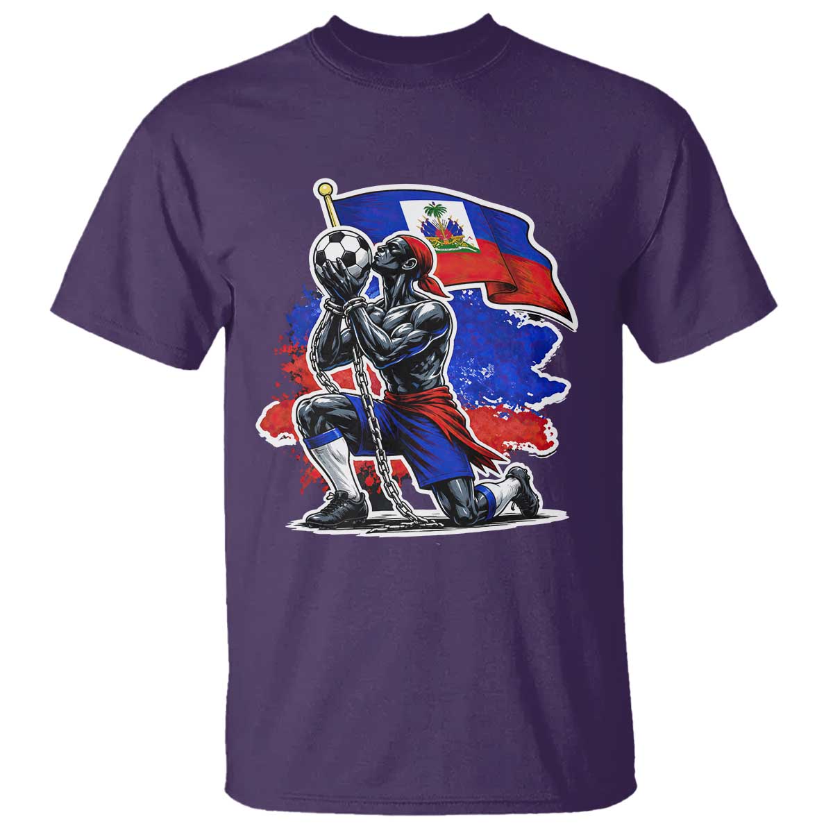 Proud Haiti Soccer Fan T Shirt Ayiti Heritage Pride