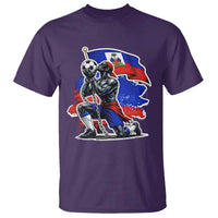 Proud Haiti Soccer Fan T Shirt Ayiti Heritage Pride
