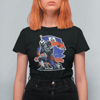 Proud Haiti Soccer Fan T Shirt For Women Ayiti Heritage Pride