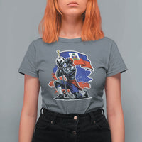 Proud Haiti Soccer Fan T Shirt For Women Ayiti Heritage Pride