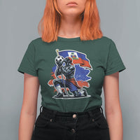 Proud Haiti Soccer Fan T Shirt For Women Ayiti Heritage Pride