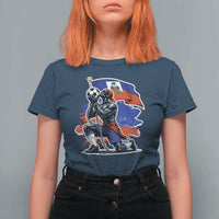 Proud Haiti Soccer Fan T Shirt For Women Ayiti Heritage Pride