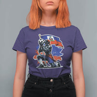 Proud Haiti Soccer Fan T Shirt For Women Ayiti Heritage Pride