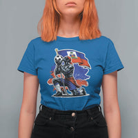 Proud Haiti Soccer Fan T Shirt For Women Ayiti Heritage Pride
