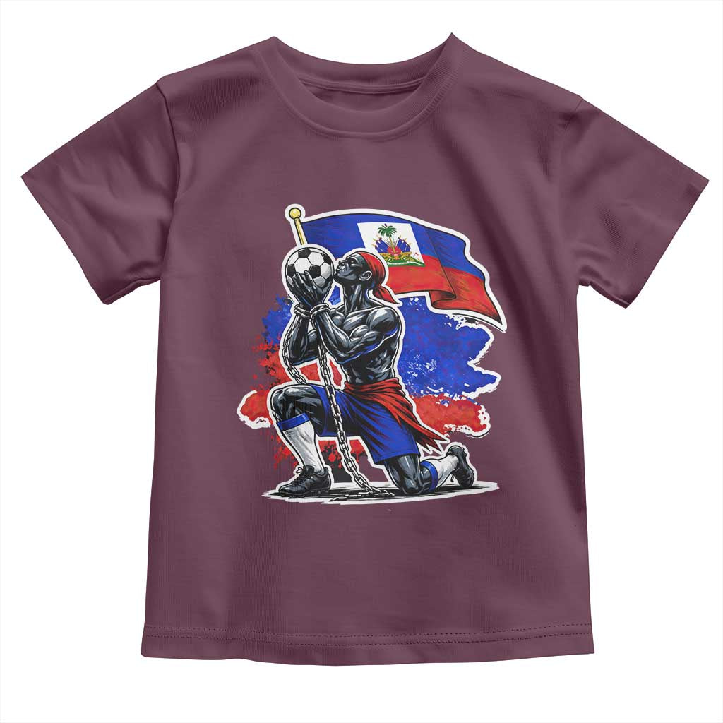 Proud Haiti Soccer Fan Toddler T Shirt Ayiti Heritage Pride