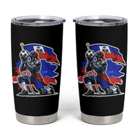 Proud Haiti Soccer Fan Tumbler Cup Ayiti Heritage Pride