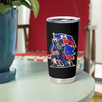 Proud Haiti Soccer Fan Tumbler Cup Ayiti Heritage Pride