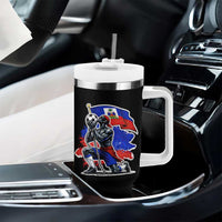 Proud Haiti Soccer Fan Tumbler With Handle Ayiti Heritage Pride