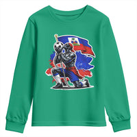 Proud Haiti Soccer Fan Youth Sweatshirt Ayiti Heritage Pride