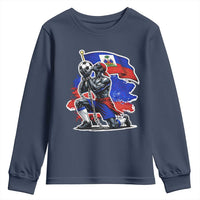 Proud Haiti Soccer Fan Youth Sweatshirt Ayiti Heritage Pride