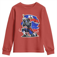 Proud Haiti Soccer Fan Youth Sweatshirt Ayiti Heritage Pride