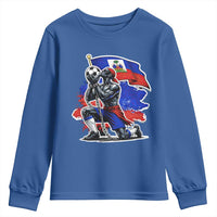 Proud Haiti Soccer Fan Youth Sweatshirt Ayiti Heritage Pride