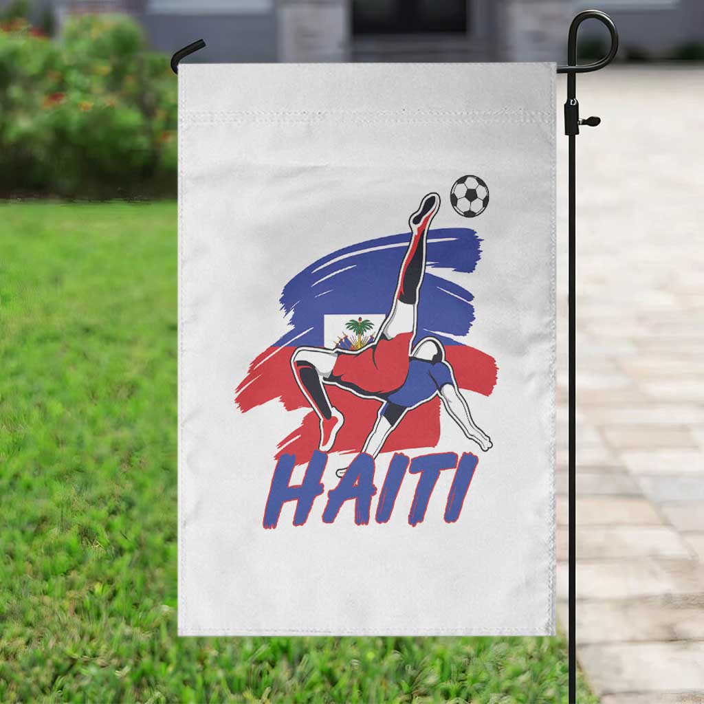 Caribbean Soccer Lover Gift Garden Flag Haitian Heritage Pride