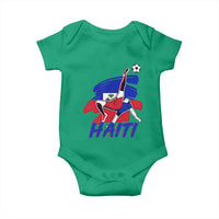 Caribbean Soccer Lover Gift Baby Onesie Haitian Heritage Pride