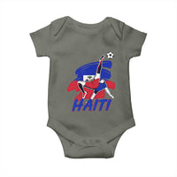 Caribbean Soccer Lover Gift Baby Onesie Haitian Heritage Pride
