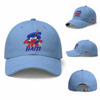 Caribbean Soccer Lover Gift Baseball Cap Haitian Heritage Pride