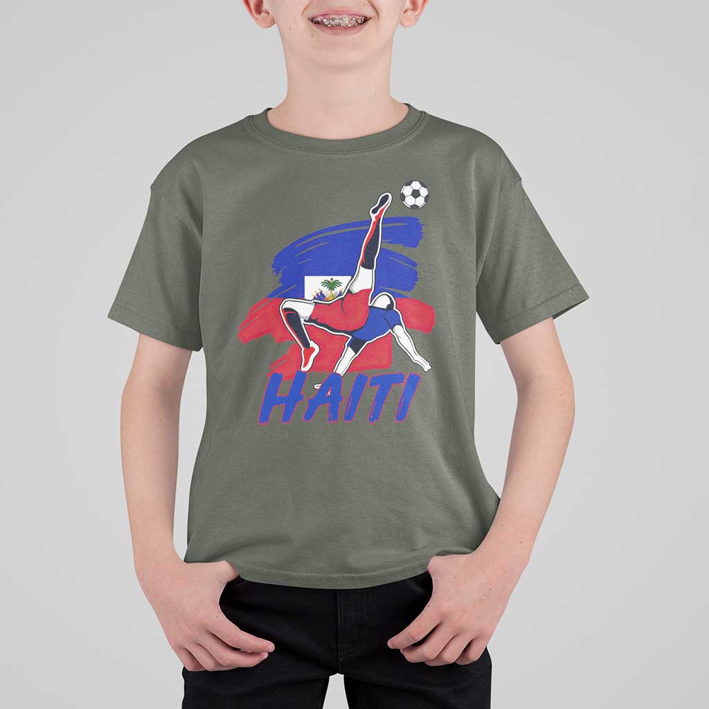 Caribbean Soccer Lover Gift T Shirt For Kid Haitian Heritage Pride