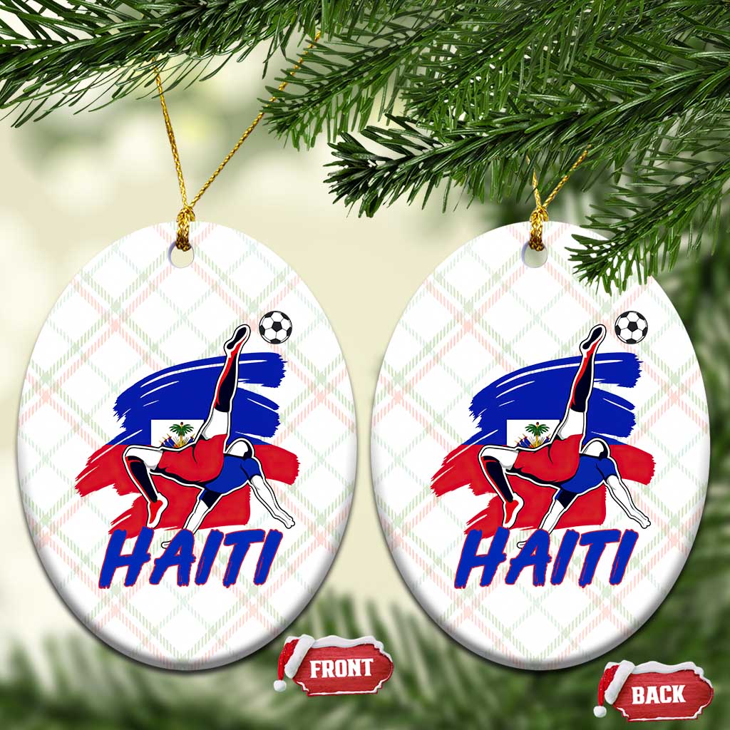 Caribbean Soccer Lover Gift Ceramic Ornament Haitian Heritage Pride