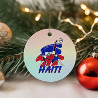 Caribbean Soccer Lover Gift Ceramic Ornament Haitian Heritage Pride