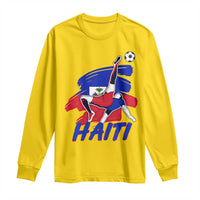 Caribbean Soccer Lover Gift Long Sleeve Shirt Haitian Heritage Pride
