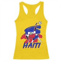 Caribbean Soccer Lover Gift Racerback Tank Top Haitian Heritage Pride
