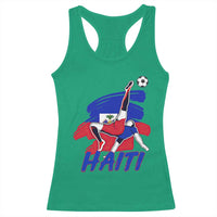 Caribbean Soccer Lover Gift Racerback Tank Top Haitian Heritage Pride