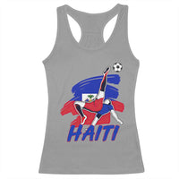 Caribbean Soccer Lover Gift Racerback Tank Top Haitian Heritage Pride