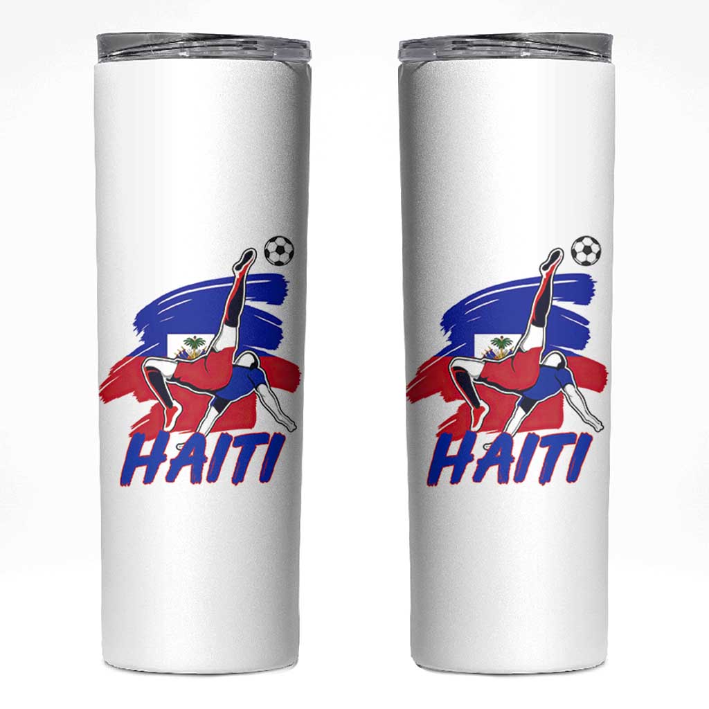 Caribbean Soccer Lover Gift Skinny Tumbler Haitian Heritage Pride
