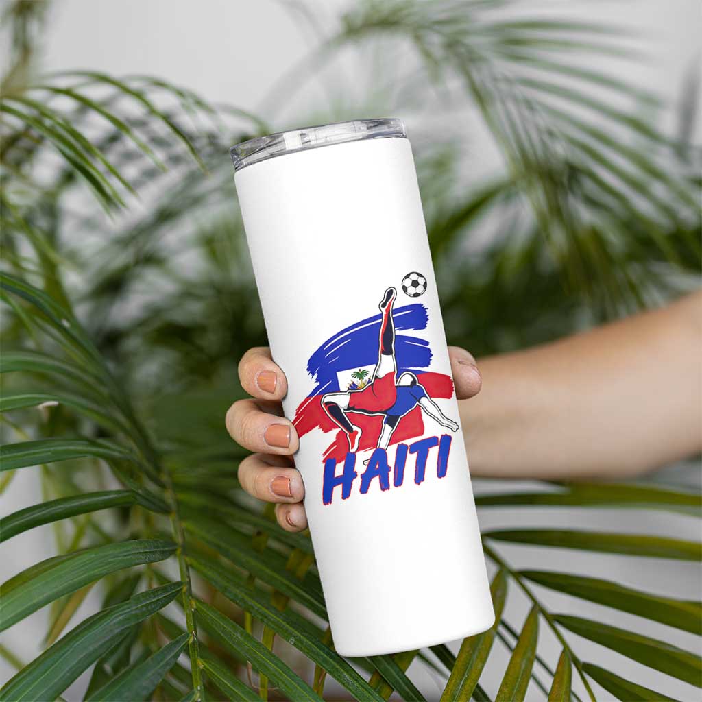Caribbean Soccer Lover Gift Skinny Tumbler Haitian Heritage Pride